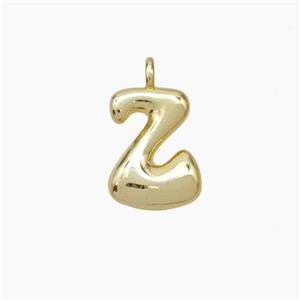Copper letter Pendant, Gold Plated, approx 10-12mm