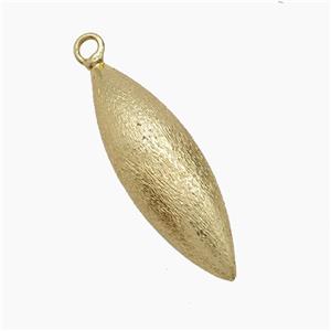 Copper Rice Pendant Brushed Gold Plated, approx 11-35mm
