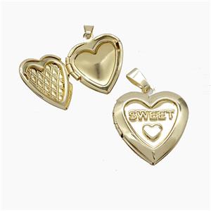 Copper Pendant, Gold Plated, approx 19mm