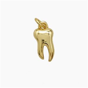 Copper Tiger-Tooth Pendant Gold Plated, approx 6-10mm