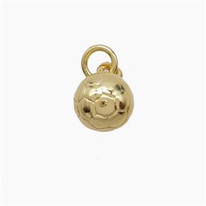 Copper Football Pendant Sports Gold Plated, approx 6mm