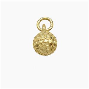 Copper Round Pendant Gold Plated, approx 6mm