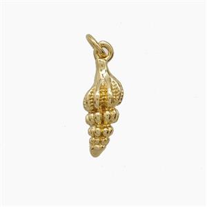 Copper Conch Shell Pendant Gold Plated, approx 5-13mm