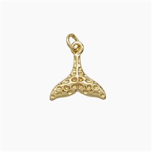 Copper Mermaid-Tail Pendant Gold Plated, approx 10-11.5mm