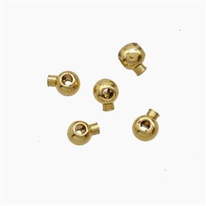 Copper Stopper Beads Gold Plated, approx 2.4mm