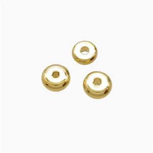 Copper Heishi Beads Gold Plated, approx 4mm