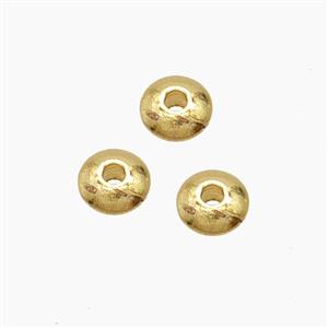 Copper Rondelle Spacer Beads Smooth Gold Plated, approx 5mm