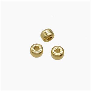 Copper Rondelle Spacer Beads Smooth Gold Plated, approx 3.5mm