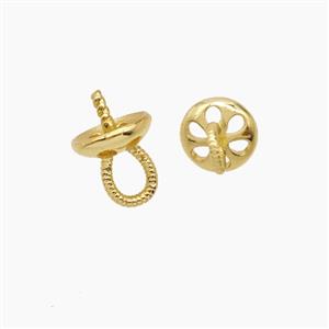 Copper Bail Gold Plated, approx 7mm