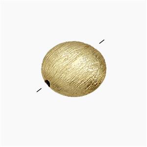 Copper Button Beads Brushed Gold Plated, approx 15mm
