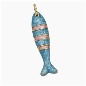 Enamel Copper Pendant, Gold Plated, approx 6-24mm