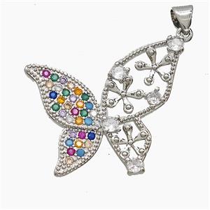Copper Pendant Pave Zircon, Gold Plated, approx 20-28mm