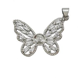 Copper Pendant Pave Zircon, Gold Plated, approx 20-25mm