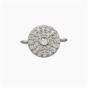 Copper Pendant Pave Zircon, Gold Plated, approx 10mm