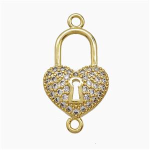 Copper Pendant Pave Zircon, Gold Plated, approx 12-18mm