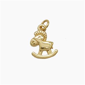 Copper Pendant Pave Zircon, Gold Plated, approx 8mm