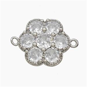 Copper Pendant Pave Zircon, Gold Plated, approx 18mm
