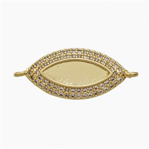 Copper Pendant Pave Zircon, Gold Plated, approx 11-21mm