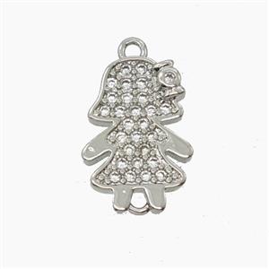 Copper Pendant Pave Zircon, Gold Plated, approx 11-16mm