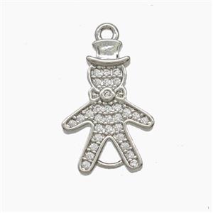 Copper Pendant Pave Zircon, Gold Plated, approx 11-17mm