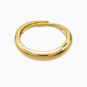 Copper Rings Adjustable 18K Gold Plated, approx 3mm, 18mm dia
