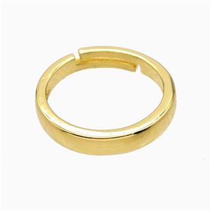 Copper Rings Adjustable 18K Gold Plated, approx 3.5mm, 18mm dia