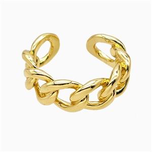 Copper Rings 18K Gold Plated, approx 8mm, 18mm dia