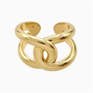 Copper Rings 18K Gold Plated, approx 14mm, 18mm dia