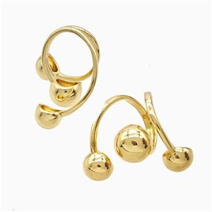 Copper Rings 18K Gold Plated, approx 9mm, 11mm, 18mm dia