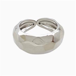 Copper Rings Platinum Plated, approx 9.5mm, 18mm dia