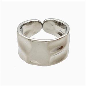 Copper Rings Platinum Plated, approx 11mm, 18mm dia