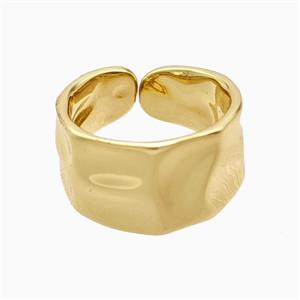 Copper Rings 18K Gold Plated, approx 11mm, 18mm dia