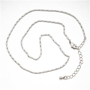 Copper Necklace Chain Platinum Plated, approx 1.5mm, 40-45cm length
