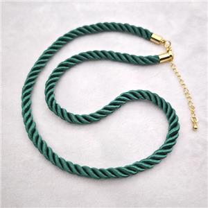Green Nylon Wire Necklace, approx 5mm, 40-45cm length