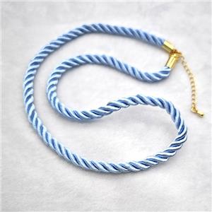 Blue Nylon Wire Necklace, approx 5mm, 40-45cm length