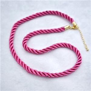 Hotpink Nylon Wire Necklace, approx 5mm, 40-45cm length