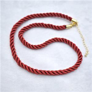 Red Nylon Wire Necklace, approx 5mm, 40-45cm length