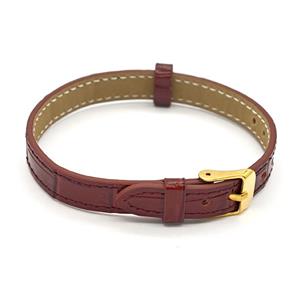 Red PU Leather Strap Bracelet, approx 10mm, 21cm length