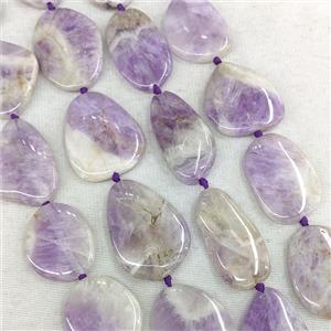 Natural Purple Chalcedony Slice Beads Freeform, approx 20-38mm