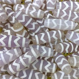 Tibetan Agate Rice Beads White, approx 13-40mm