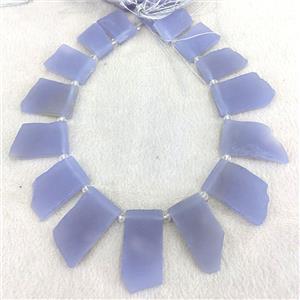Natural Blue Lace Agate Slice Beads With Druzy Topdrilled, approx 20-50mm