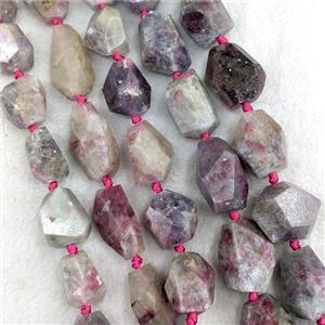 Natural Pink Tourmaline Nugget Beads Freeform, approx 14-25mm
