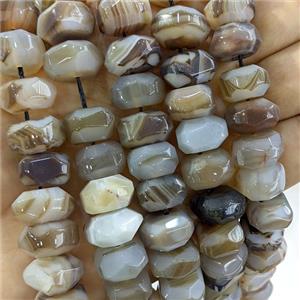 Coffee Agate Rondelle Beads Faceted Dye, approx 8-15mm