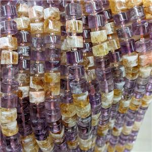 Natural Amethyst And Citrine Beads Heishi Mixed, approx 10-12mm