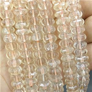 Natural Citrine Beads Faceted Rondelle, approx 10mm