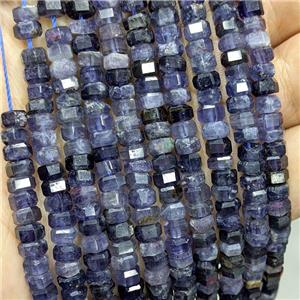 Natural Iolite Beads Hexagon Inkblue, approx 6mm