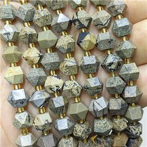 Natural Chohua Jasper Beads Cutted Bicone, approx 8-10mm