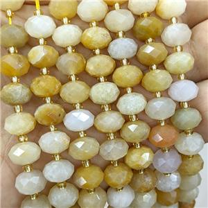 Yellow Aventurine Beads Faceted Rondelle, approx 6-10mm