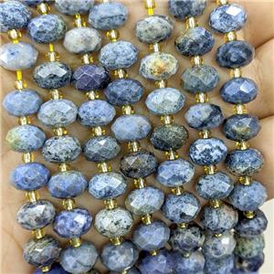 Natural Sunset Dumortierite Beads Faceted Rondelle Blue, approx 6-10mm