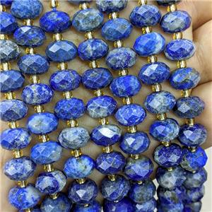 Natural Blue Lapis Lazuli Beads Faceted Rondelle, approx 6-10mm